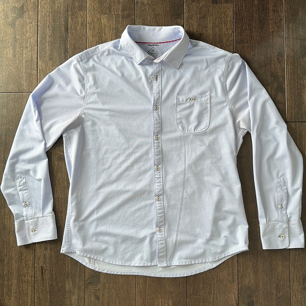Men’s striped button down shirt